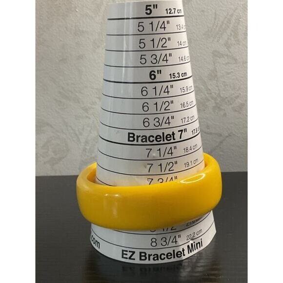 Yellow Resin Hoop Earrings & Bangle Set - Picture 4 of 5